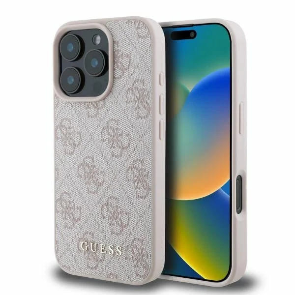 Husa pentru Apple iPhone 16 Pro Max, Guess, 4G Classic, Roz