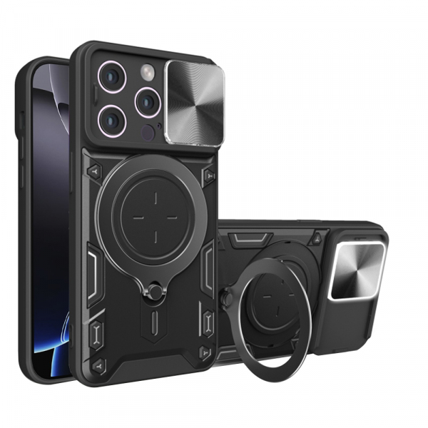 Husa pentru Apple iPhone 16 Pro Max, Techsuit, CamGuard Pro, Neagra