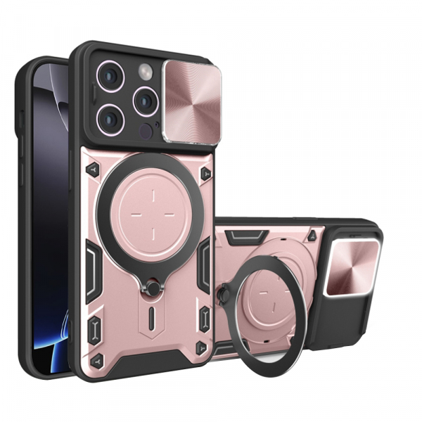 Husa pentru Apple iPhone 16 Pro Max, Techsuit, CamGuard Pro, Roz Aurie