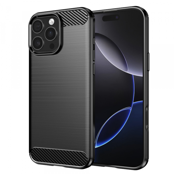 Husa pentru Apple iPhone 16 Pro Max, Techsuit, Carbon, Neagra