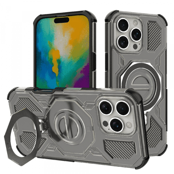 Husa pentru Apple iPhone 16 Pro Max, Techsuit, Carbon Shield Pro, Fumurie