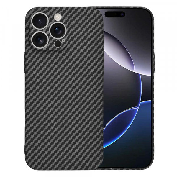 Husa pentru Apple iPhone 16 Pro Max, Techsuit, Carbonite FiberShell, Neagra