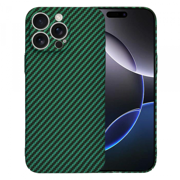 Husa pentru Apple iPhone 16 Pro Max, Techsuit, Carbonite FiberShell, Verde
