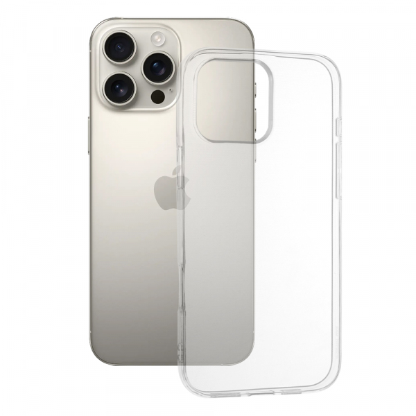 Husa pentru Apple iPhone 16 Pro Max, Techsuit, Clear Big Lens Hole, Transparenta