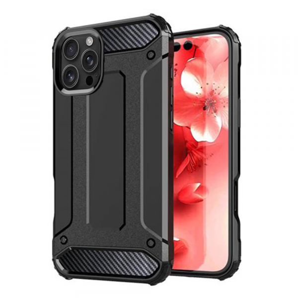 Husa pentru Apple iPhone 16 Pro Max, Techsuit, Hybrid Armor, Neagra