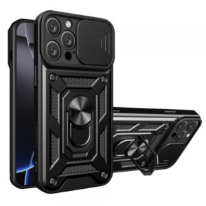 Husa pentru Apple iPhone 16 Pro, Techsuit, CamShield, Neagra