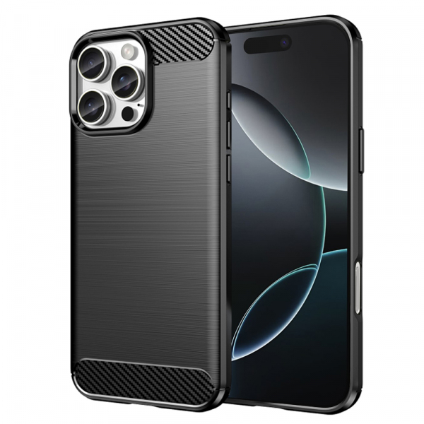 Husa pentru Apple iPhone 16 Pro, Techsuit, Carbon, Neagra