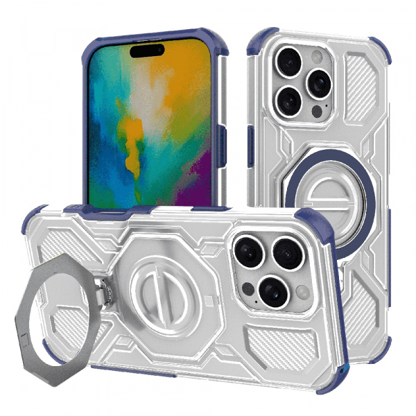 Husa pentru Apple iPhone 16 Pro, Techsuit, Carbon Shield Pro, Albastra