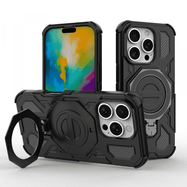 Husa pentru Apple iPhone 16 Pro, Techsuit, Carbon Shield Pro, Neagra