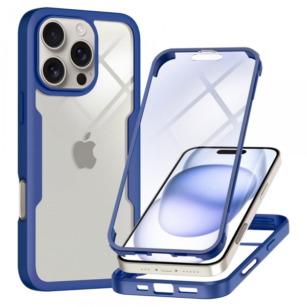 Husa pentru Apple iPhone 16 Pro, Techsuit, ColorVerse 360, Albastra
