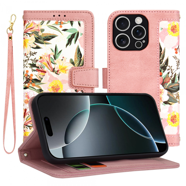 Husa pentru Apple iPhone 16 Pro, Techsuit, FlipCraft, Roz