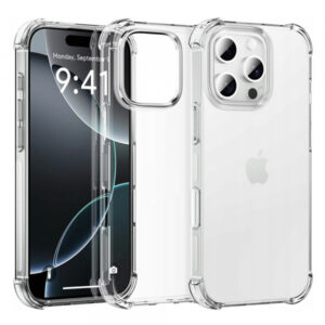 Husa pentru Apple iPhone 16 Pro, Techsuit, Shockproof Clear Big Lens Hole, Transparenta