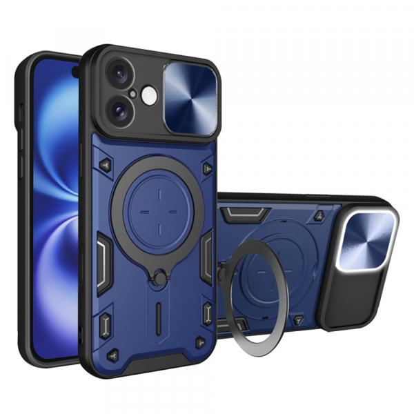 Husa pentru Apple iPhone 16, Techsuit, CamGuard Pro, Albastra