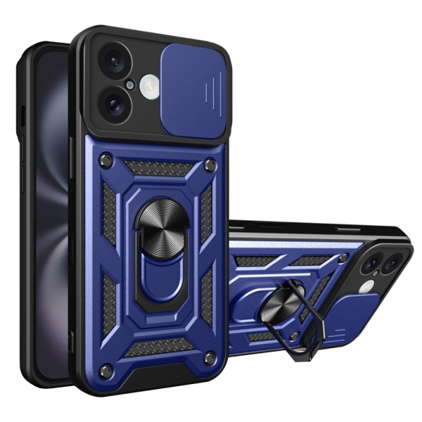 Husa pentru Apple iPhone 16, Techsuit, CamShield, Albastra