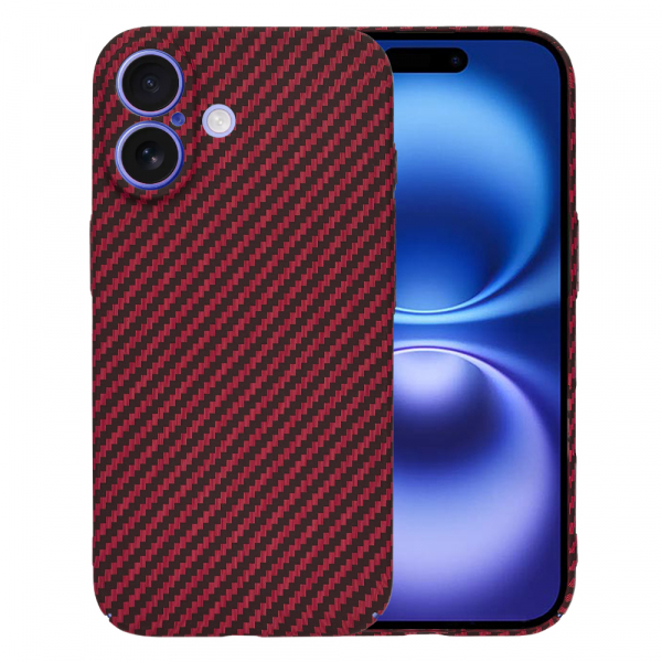 Husa pentru Apple iPhone 16, Techsuit, Carbonite FiberShell, Rosie