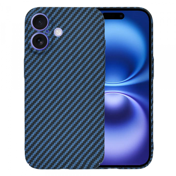 Husa pentru Apple iPhone 16, Techsuit, Carbonite FiberShell, Turcoaz