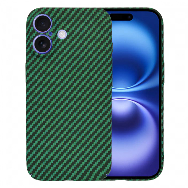 Husa pentru Apple iPhone 16, Techsuit, Carbonite FiberShell, Verde