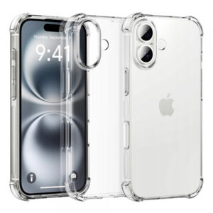 Husa pentru Apple iPhone 16, Techsuit, Shockproof Clear Big Lens Hole, Transparenta