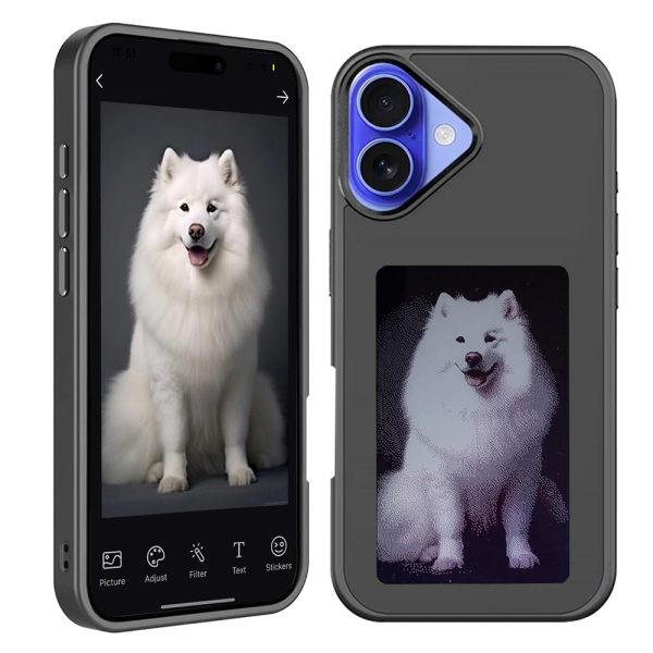 Husa pentru Apple iPhone 16, Techsuit, SmartScreen NFC, Neagra