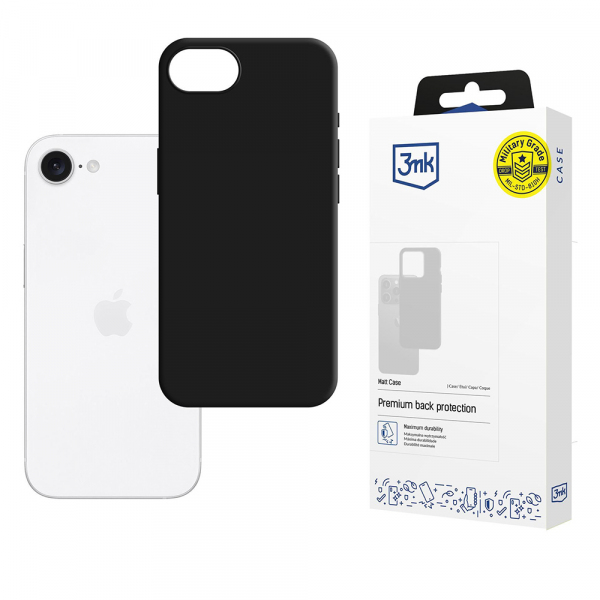 Husa pentru Apple iPhone 17e / 16e, 3MK, Neagra Mata