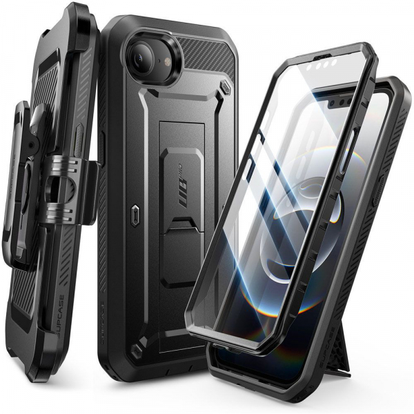 Husa pentru Apple iPhone 17e / 16e, Supcase, Unicorn Beetle Pro, Neagra
