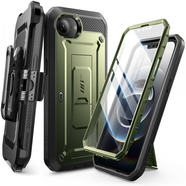 Husa pentru Apple iPhone 17e / 16e, Supcase, Unicorn Beetle Pro, Verde