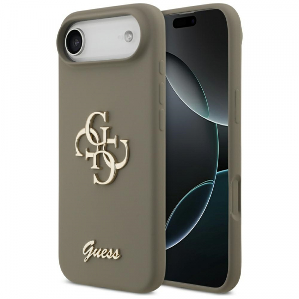 Husa pentru Apple iPhone 17 Air, Guess, Big 4G Script, Maro
