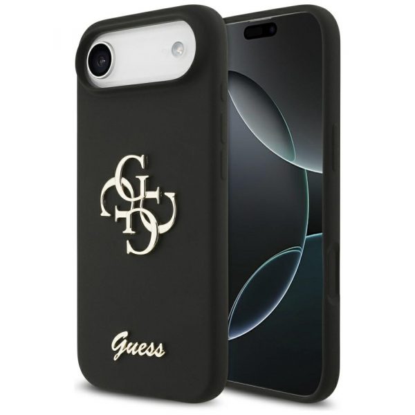 Husa pentru Apple iPhone 17 Air, Guess, Big 4G Script, Neagra