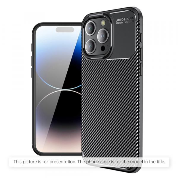 Husa pentru Apple iPhone 17 Air, Techsuit, CarbonFiber, Neagra