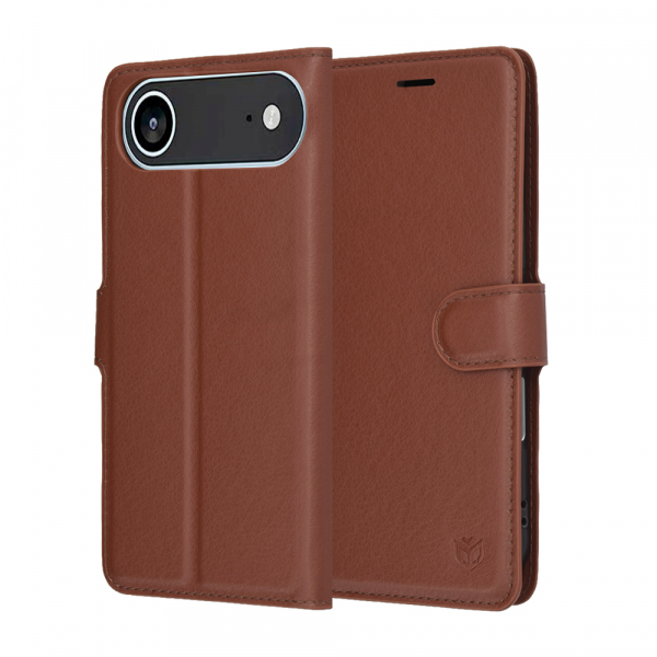 Husa pentru Apple iPhone 17 Air, Techsuit, Leather Folio, Maro