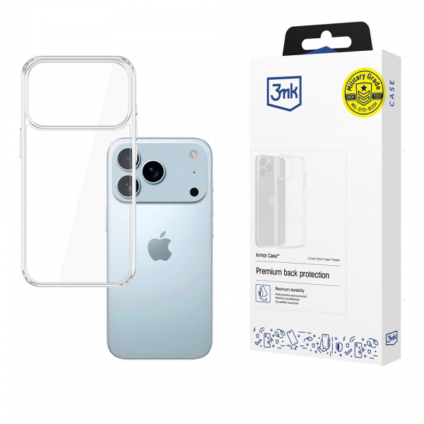 Husa pentru Apple iPhone 18 Pro / 17 Pro, 3MK, Armor, Transparenta