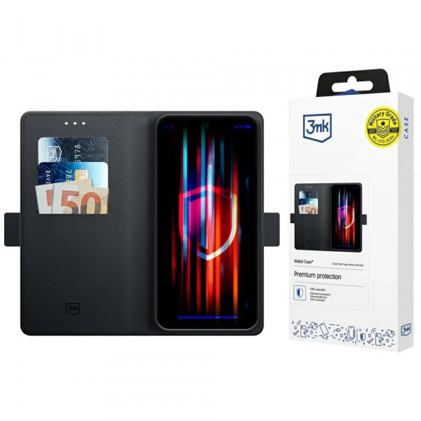 Husa pentru Apple iPhone 18 Pro / 17 Pro, 3MK, Wallet, Neagra