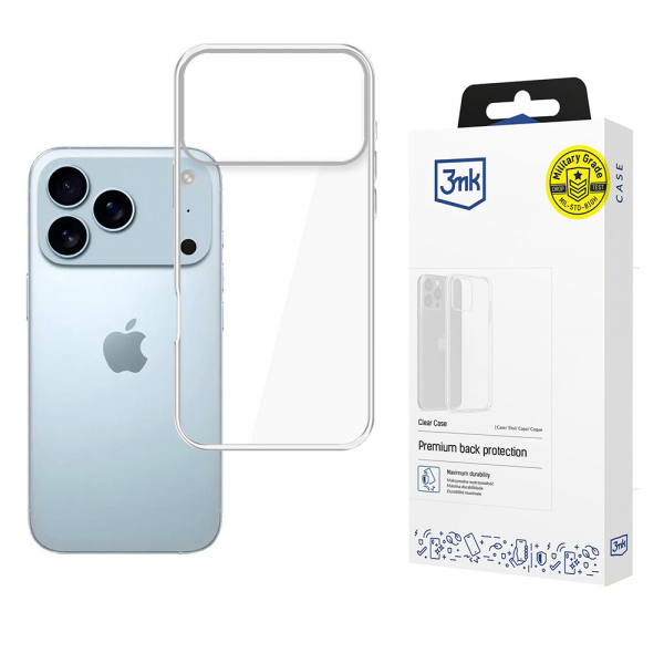 Husa pentru Apple iPhone 18 Pro Max / 17 Pro Max, 3MK, Clear, Transparenta