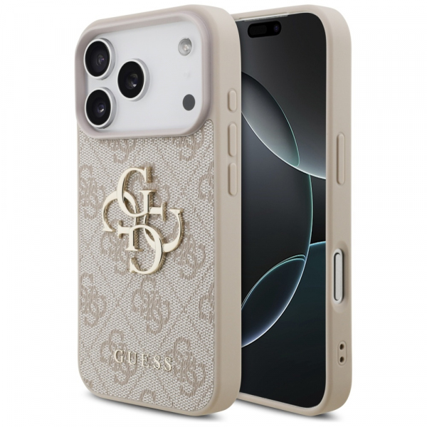 Husa pentru Apple iPhone 18 Pro Max / 17 Pro Max, Guess, 4G Big Logo, Roz