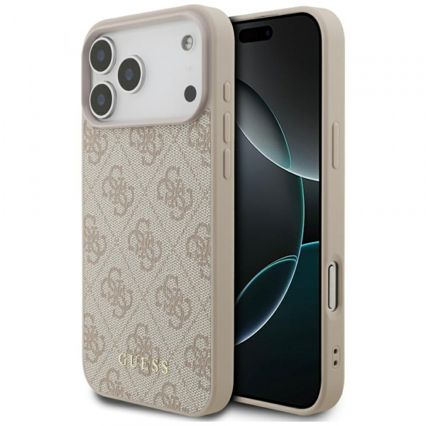 Husa pentru Apple iPhone 18 Pro Max / 17 Pro Max, Guess, 4G Classic, Roz