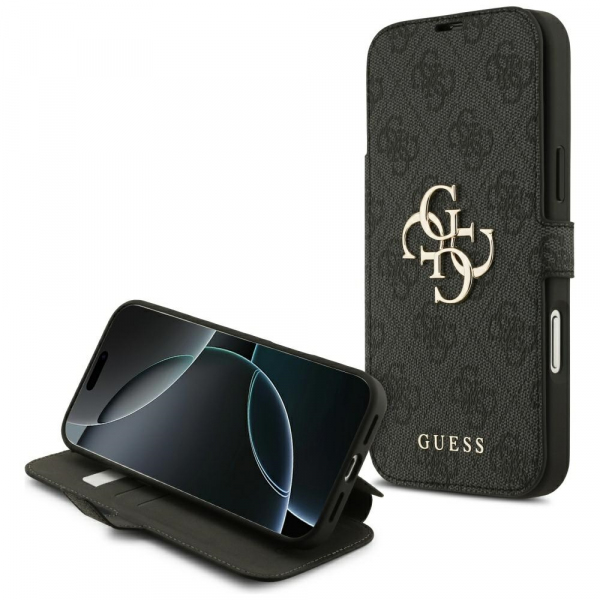 Husa pentru Apple iPhone 18 Pro Max / 17 Pro Max, Guess, 4G Metal Logo, Neagra