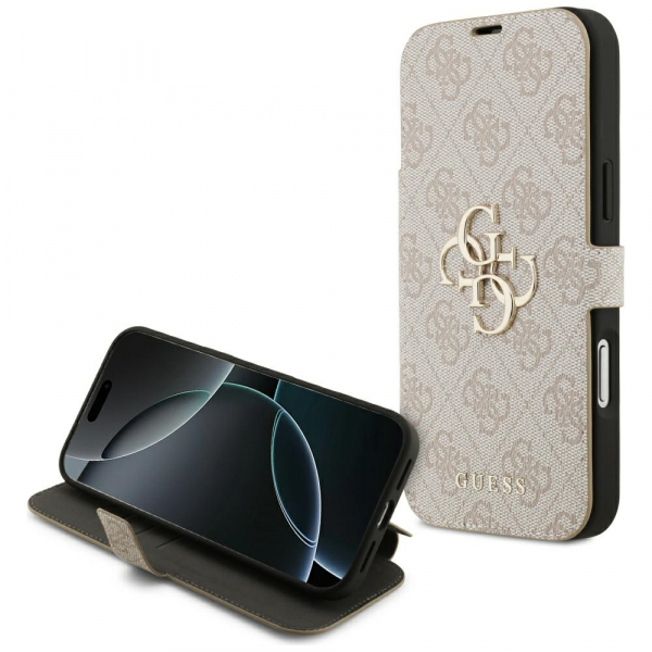 Husa pentru Apple iPhone 18 Pro Max / 17 Pro Max, Guess, 4G Metal Logo, Roz