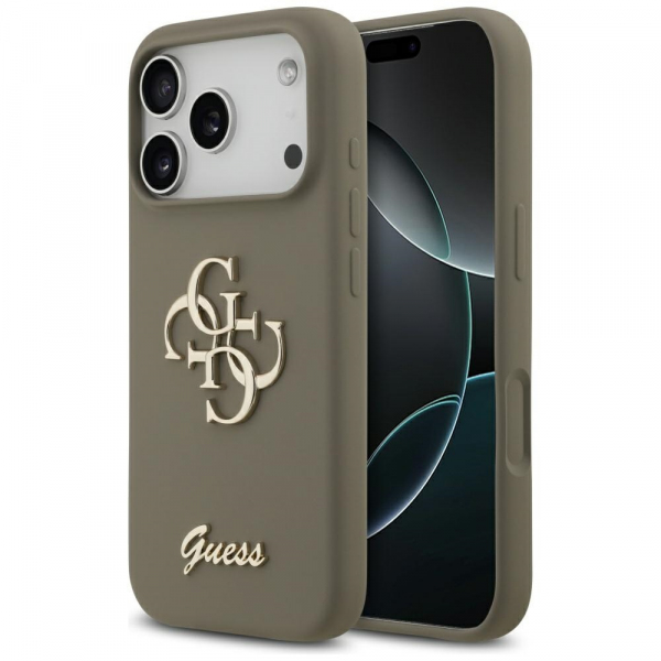 Husa pentru Apple iPhone 18 Pro Max / 17 Pro Max, Guess, Big 4G Script, Maro