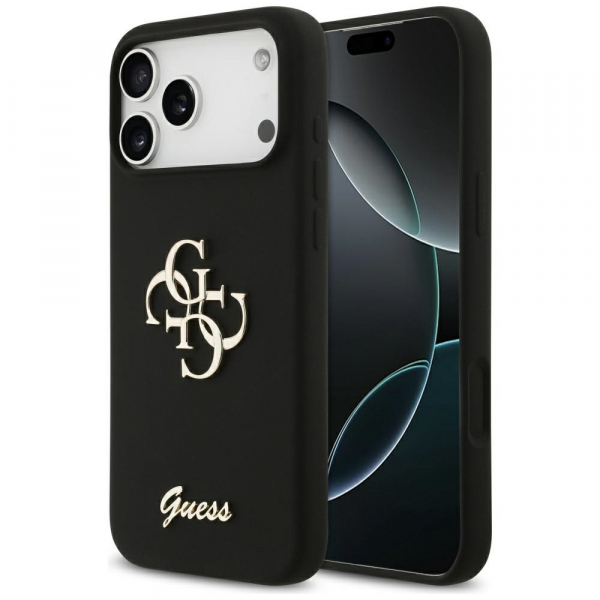 Husa pentru Apple iPhone 18 Pro Max / 17 Pro Max, Guess, Big 4G Script, Neagra