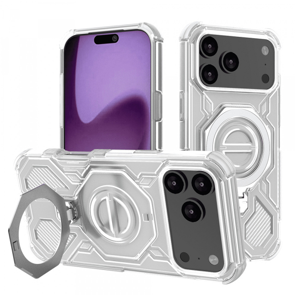 Husa pentru Apple iPhone 18 Pro Max / 17 Pro Max, Techsuit, Carbon Shield Pro, Alba