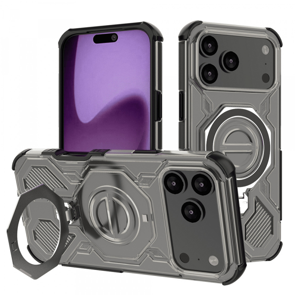 Husa pentru Apple iPhone 18 Pro Max / 17 Pro Max, Techsuit, Carbon Shield Pro, Fumurie