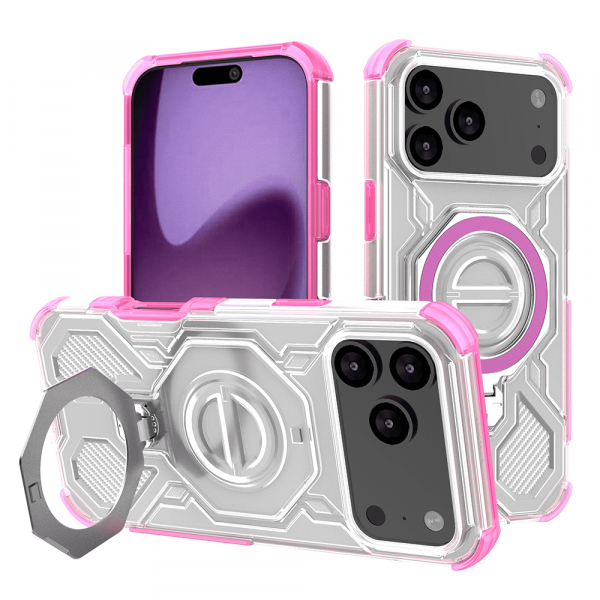 Husa pentru Apple iPhone 18 Pro Max / 17 Pro Max, Techsuit, Carbon Shield Pro, Roz
