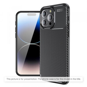 Husa pentru Apple iPhone 18 Pro Max / 17 Pro Max, Techsuit, CarbonFiber, Neagra