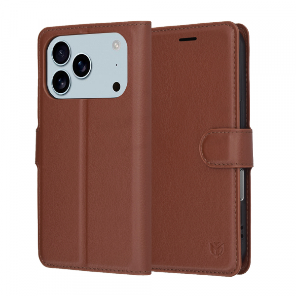 Husa pentru Apple iPhone 18 Pro Max / 17 Pro Max, Techsuit, Leather Folio, Maro
