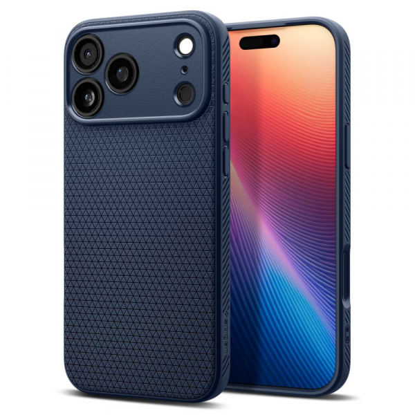Husa pentru Apple iPhone 18 Pro / 17 Pro, Spigen, Liquid Air, Bleumarin ACS10332