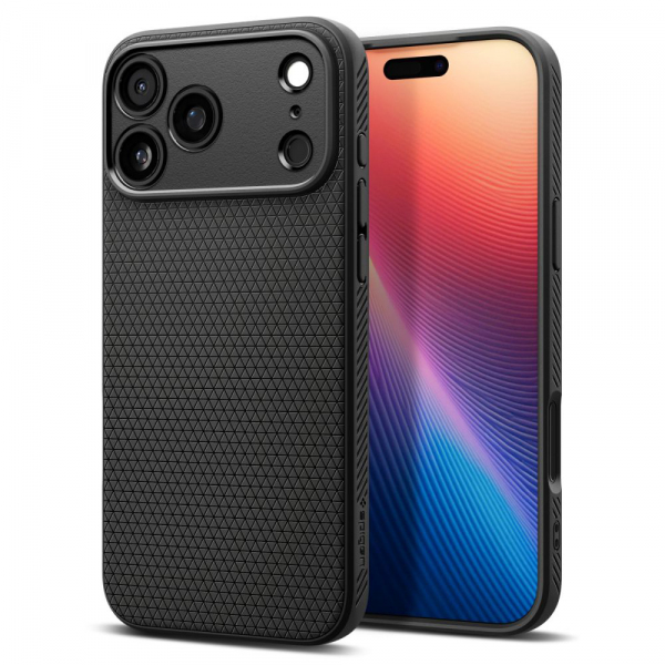 Husa pentru Apple iPhone 18 Pro / 17 Pro, Spigen, Liquid Air, Neagra Mata ACS10331