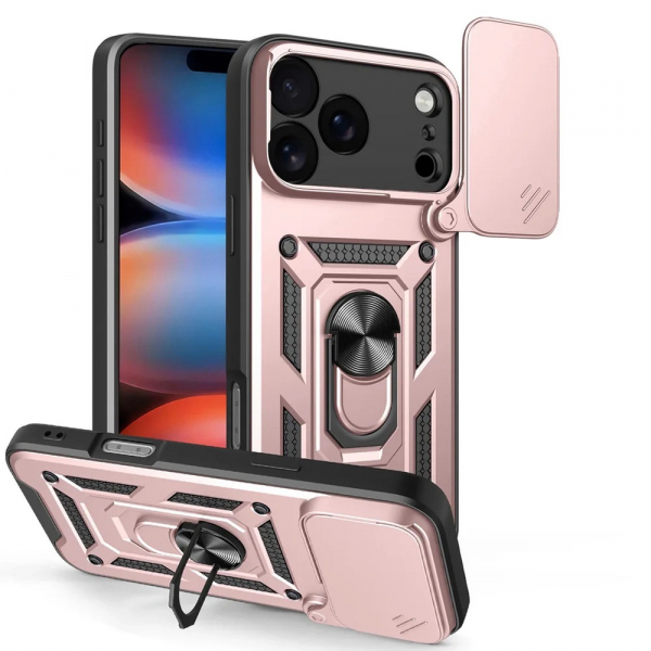 Husa pentru Apple iPhone 18 Pro / 17 Pro, Techsuit, CamShield, Roz