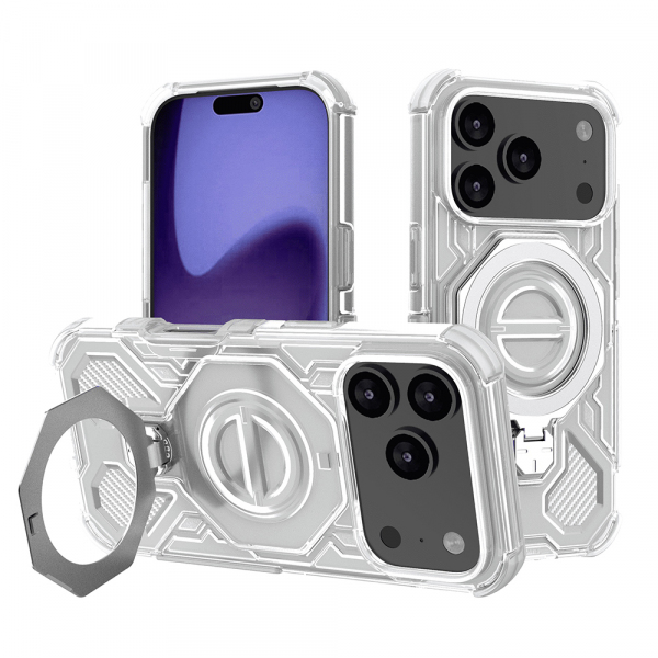 Husa pentru Apple iPhone 18 Pro / 17 Pro, Techsuit, Carbon Shield Pro, Alba