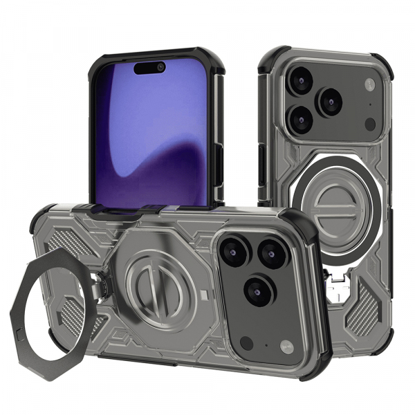 Husa pentru Apple iPhone 18 Pro / 17 Pro, Techsuit, Carbon Shield Pro, Fumurie