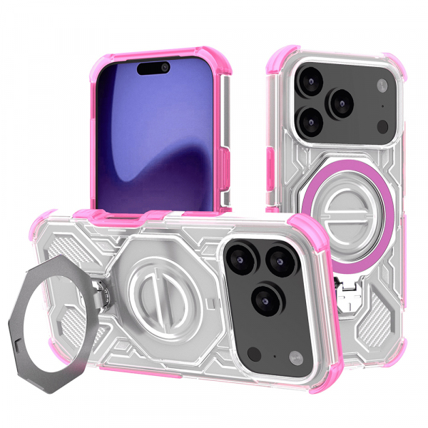 Husa pentru Apple iPhone 18 Pro / 17 Pro, Techsuit, Carbon Shield Pro, Roz